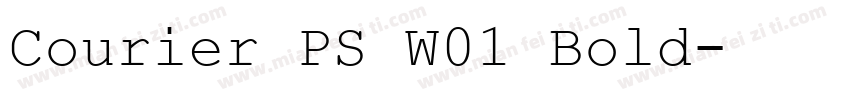 Courier PS W01 Bold字体转换